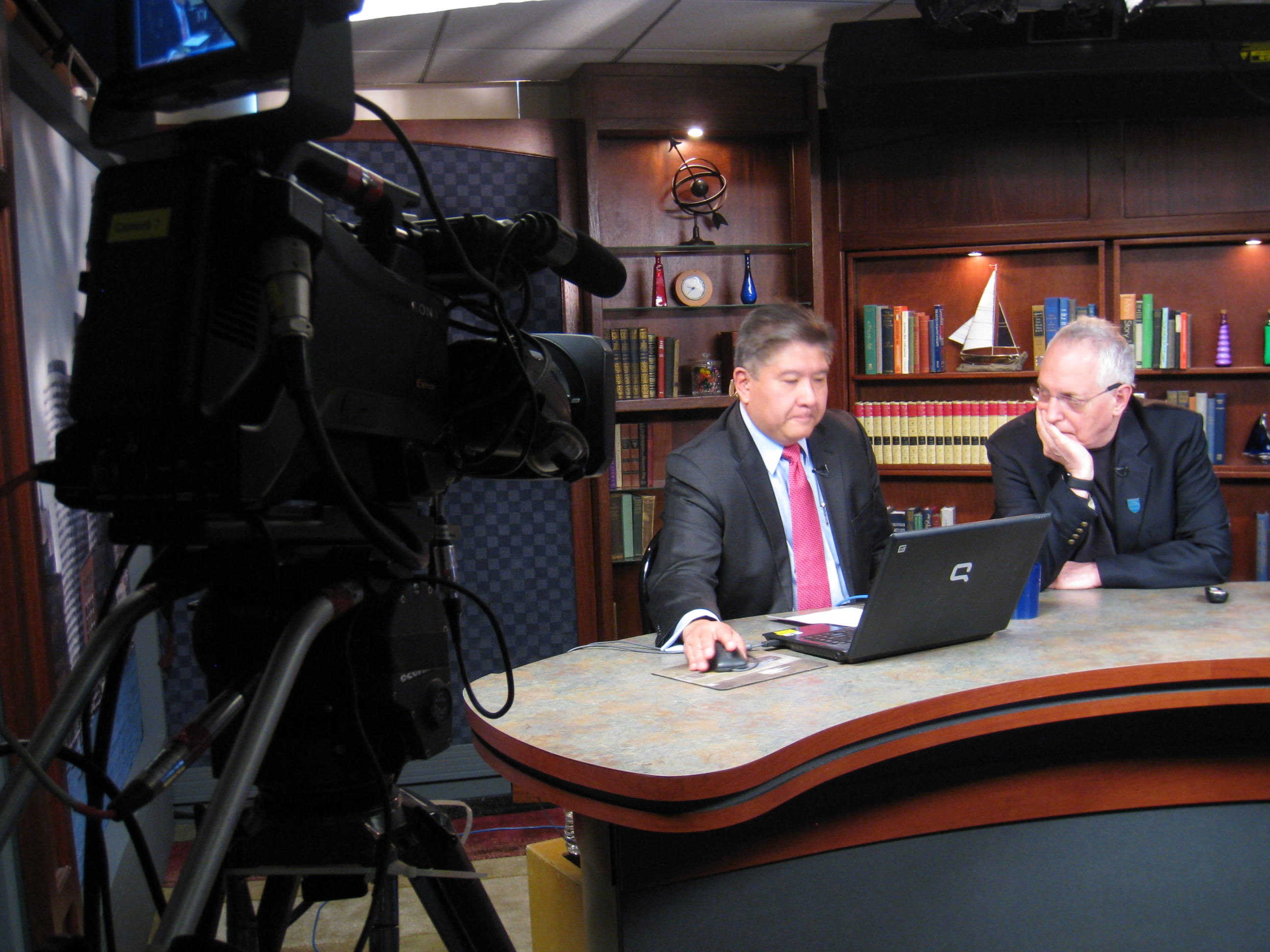 Doctors prepare for a LIVE webcast